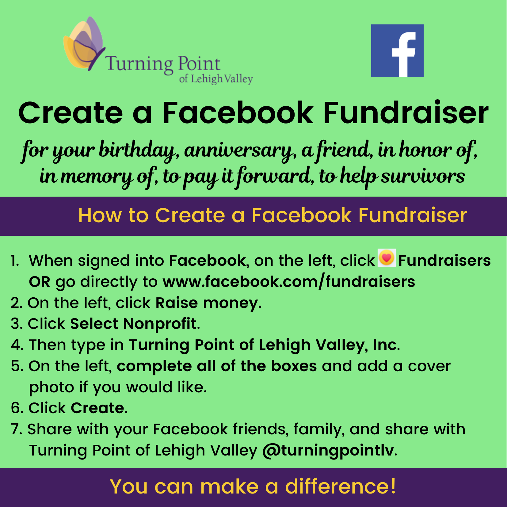 Facebook Fundraiser Any Occassion